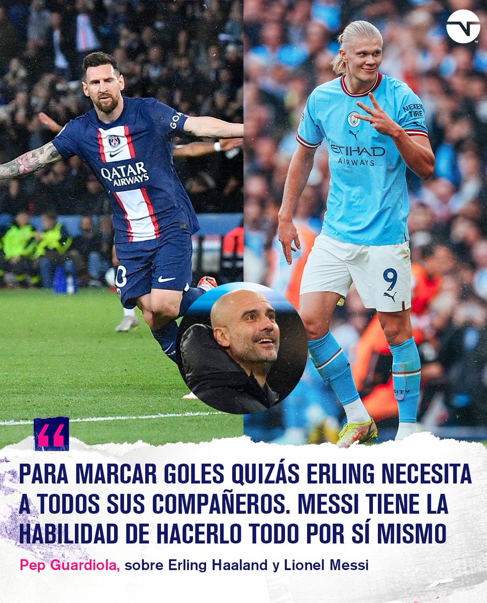 TNTSportsAR's tweet photo. Todos somos Pep cuando comparan a Messi con cualquier otro jugador 😅 https://t.co/hv2N0gqBw3