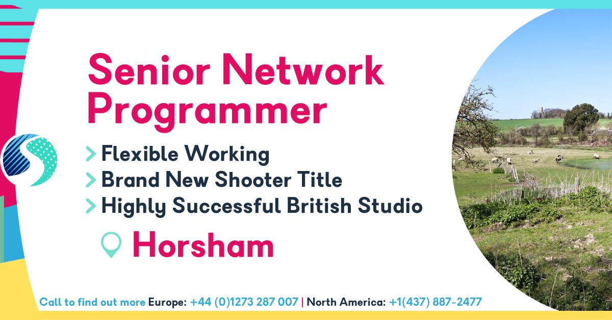 SkillsearchJobs's tweet image. Do you have DevOps or software developer experience, and are seeking a new job in Horsham? Our client is looking for a Senior #NetworkProgrammer, find the details on our website...
#Gamesjobs skillsearch.com/vacancy/senior…