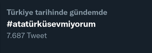 #ataturkusevmiyorum mu? Güzel  yurdumun cahil insanları  iş başında. Özellikle de kadınların bu tagi kullanması beni cok utandırıyor. Atatürk'ten önce kadınlar bir hiçti hukuki açıdan. Biraz inkılap tarihi öğrenin.  #ataturkucokseviyorum