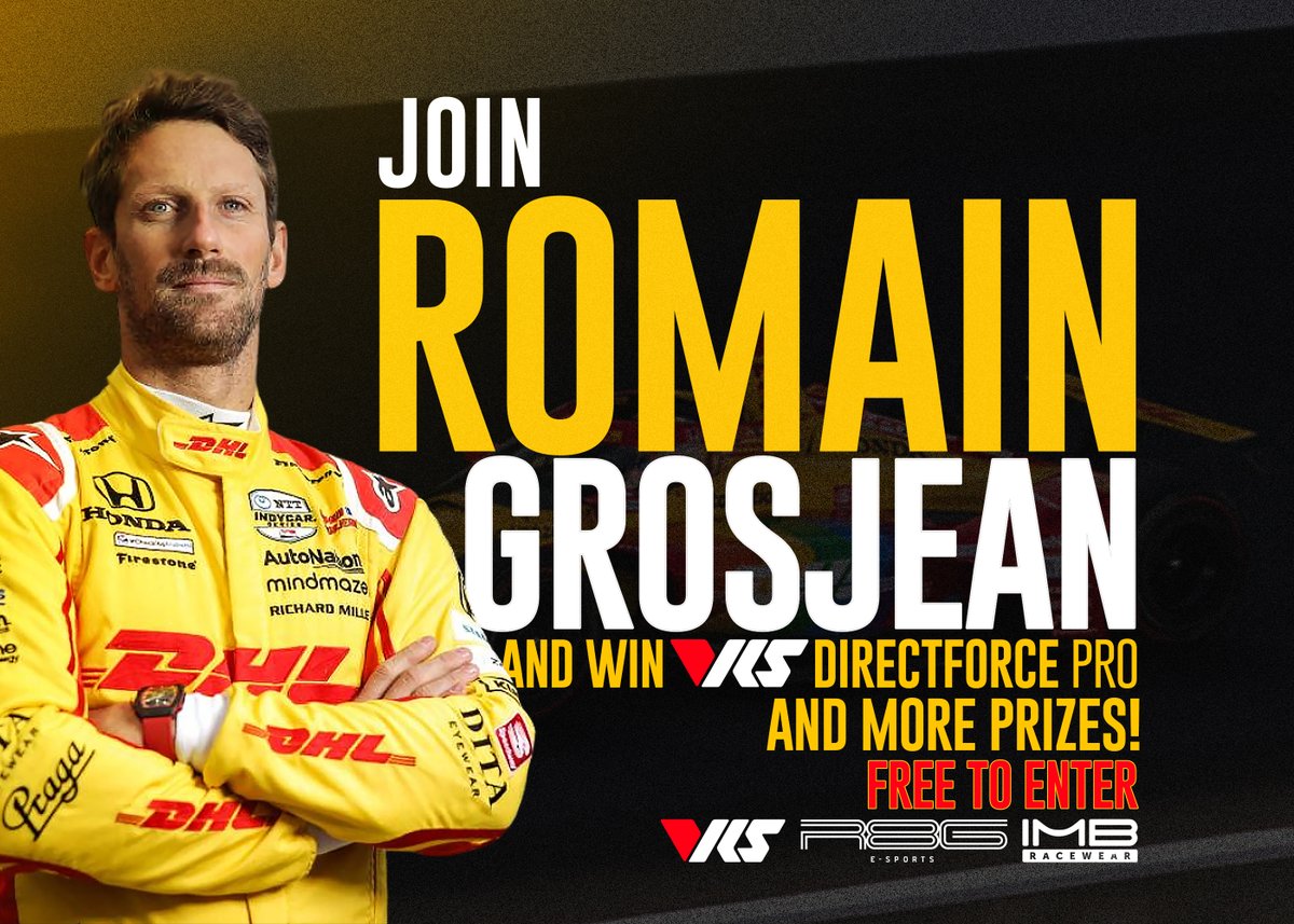 Enter to win a chance to hang out with @RGrosjean and win numerous prizes including VRS DirectForce Pro, a one year subscription to VRS, racing jerseys, gloves, signed tee shirt, and more. gleam.io/competitions/j…