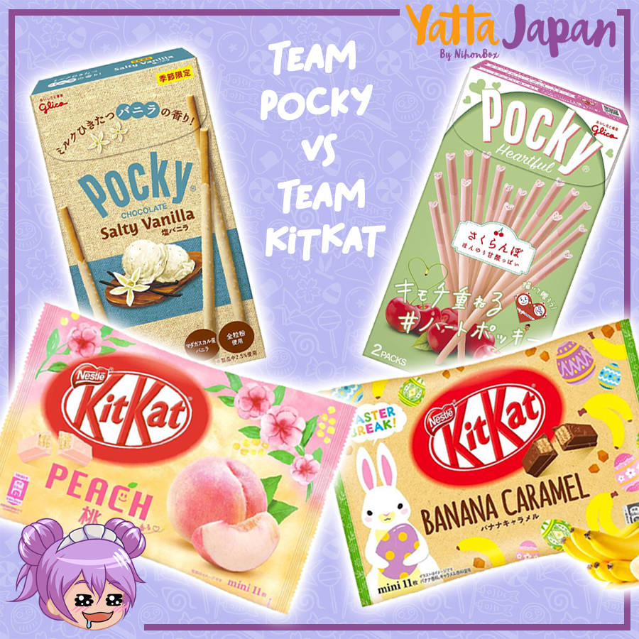 YattaJapan's tweet photo. L'ultime face à face des friandises Japonaises ! 🥊
A vous de voter, vous êtes plutôt #TeamPocky ou #TeamKitKat ?
Peu importe pour qui balance votre cœur, toutes ces nouveautés sont en ligne sur le site ! 🤩
👉 Direction https://t.co/jqFC44SGJV pour faire le plein de délices ! https://t.co/263Xhen7Fp