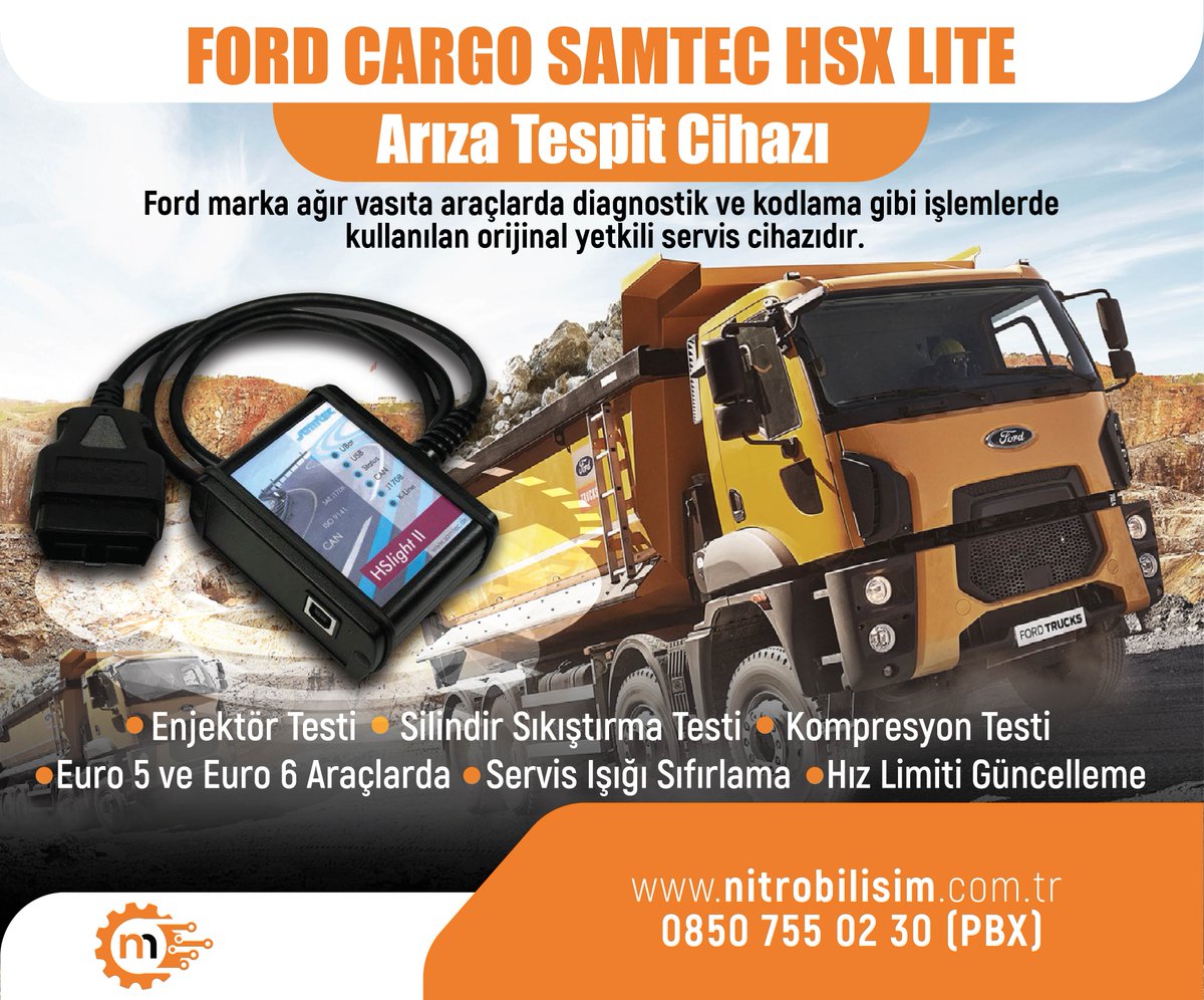 nitrobilisimtr's tweet photo. FORD CARGO Samtec HSX Lite Arıza Tespit Cihazı

Ford marka ağır vasıta araçlarda diagnostik ve kodlama gibi işlemlerde kullanılan orjinal yetkili servis cihazıdır. 
https://t.co/uJ9xbcz7tY 
#nitromekatronik #ford #truck #cargo #samtec #hsxlite #arizatespit #hatakodu #fordtruck https://t.co/7mdmwbGpEV