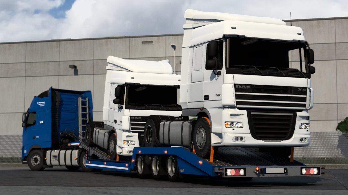 drivewaygroupas's tweet photo. 📈 Company Update
Transporting NEW TRUCKS to our Headquarters! But firs we'll need to paint our paint job on them!
#ETS2 @SCSsoftware https://t.co/5j15xh1Wjy