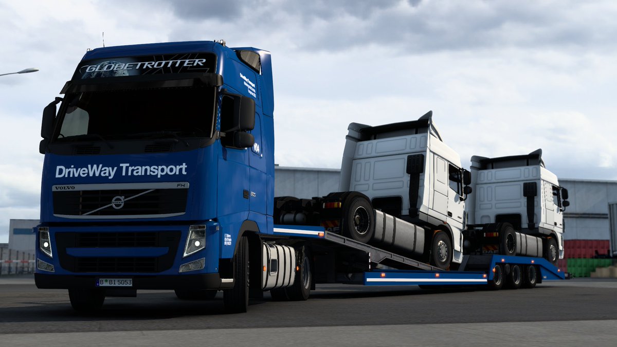 drivewaygroupas's tweet photo. 📈 Company Update
Transporting NEW TRUCKS to our Headquarters! But firs we'll need to paint our paint job on them!
#ETS2 @SCSsoftware https://t.co/5j15xh1Wjy