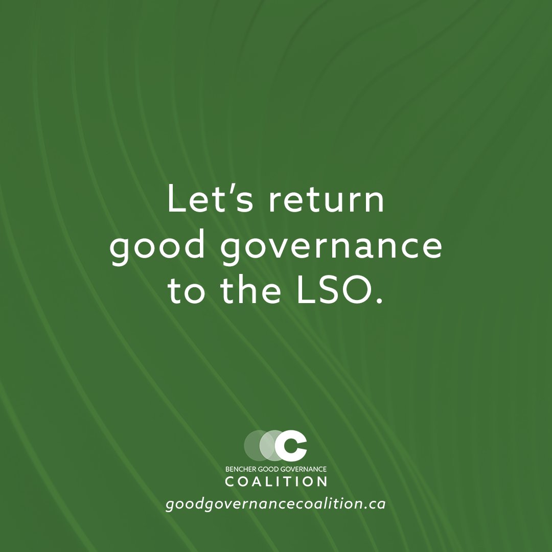 BGG_Coalition's tweet image. It's time to return good governance to the LSO with experienced leaders. Learn more: goodgovernancecoalition.ca/news