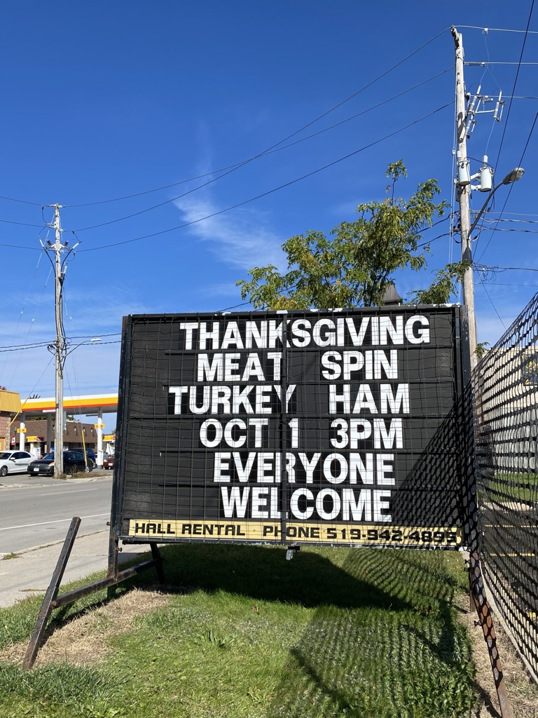 I’m sorry, the Thanksgiving WHAT?