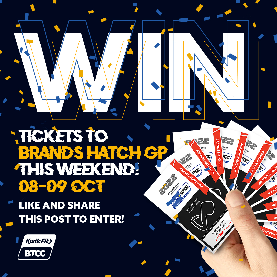 🌟 TICKET COMPETITION 🌟

Like, share and follow <a href="/Kwik_Fit/">Kwik-Fit</a> to enter...

#GOODLUCK #BTCC