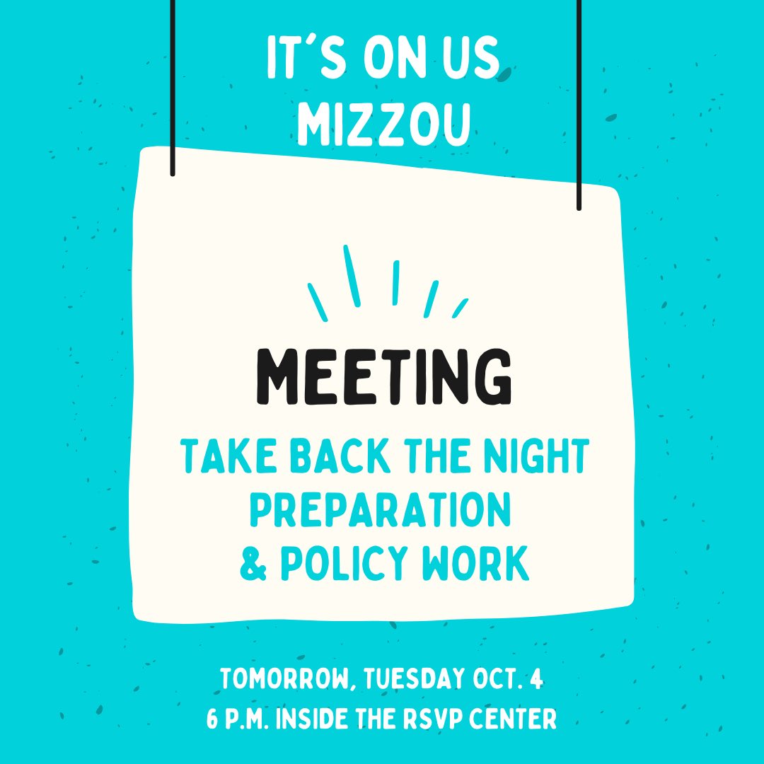Join us tomorrow for our bi-weekly meeting! We will prepare for Take Back the Night and discuss next steps for our other policy ideas! Invite your friends to join us, and we’ll see you there!