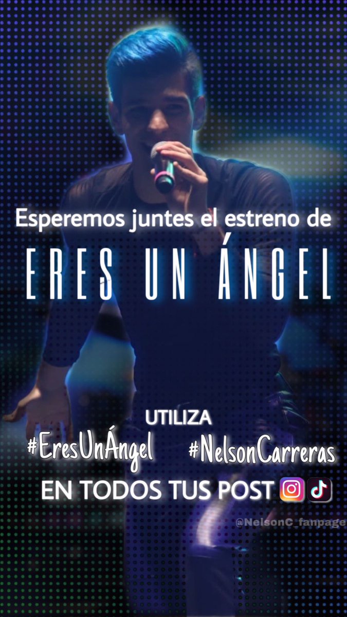 A partir de hoy, usemos

#EresUnAngel
#NelsonCarreras

En todos los post en INSTAGRAM y TIKTOK!!!🐸✨

RT❤️