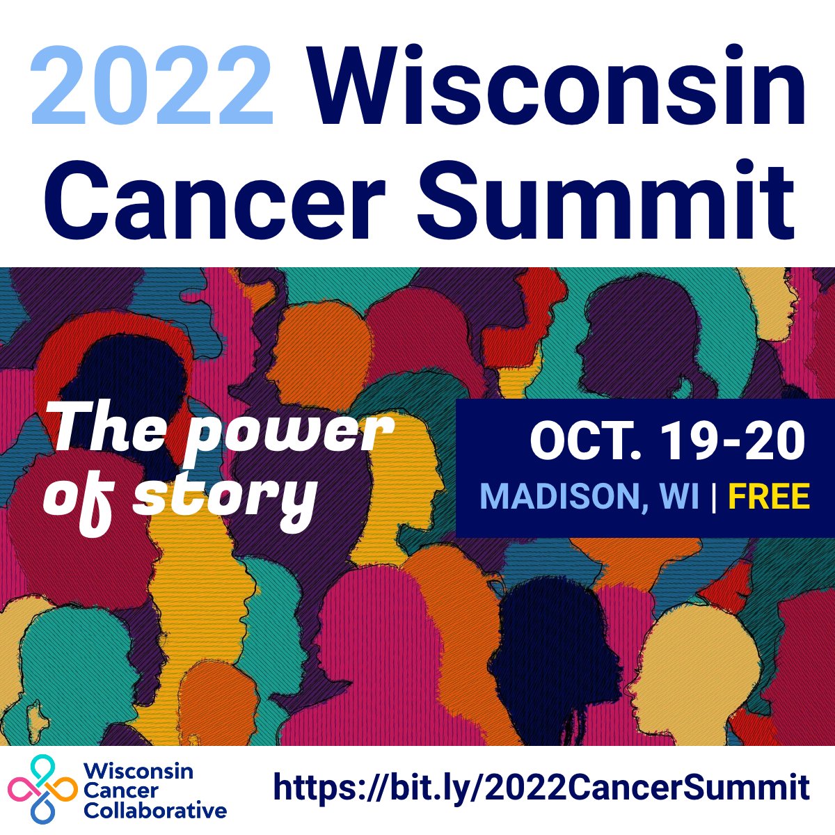 UWSHOW's tweet image. Our wonderful colleagues at @WisconsinCancer are hosting a summit focused on the stories of cancer and exploring how storytelling can improve cancer health outcomes, empower patients, and help us learn &amp;amp; heal.
Register at bit.ly/2022CancerSumm… for #FREE!