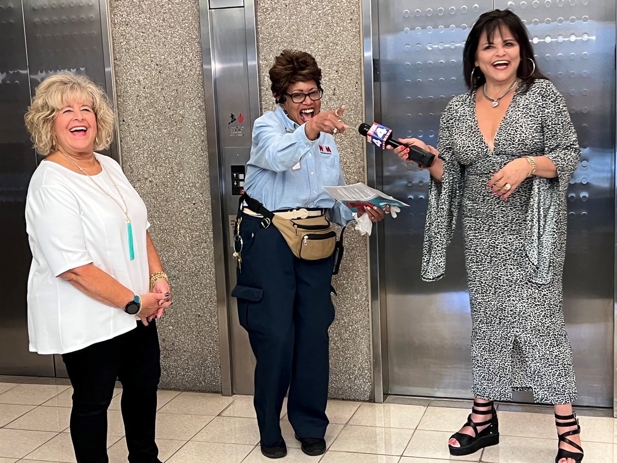 BakerSterchi's tweet photo. CONGRATULATIONS to Ms. Sandy, a Woodley Building Maintenance janitorial cleaner in the Baker Sterchi Kansas City office building, selected by the Fox 4 Pay it Forward program to receive a $400 Visa gift card. Learn more: https://t.co/5XGX56cBHG https://t.co/TodiQnW07P