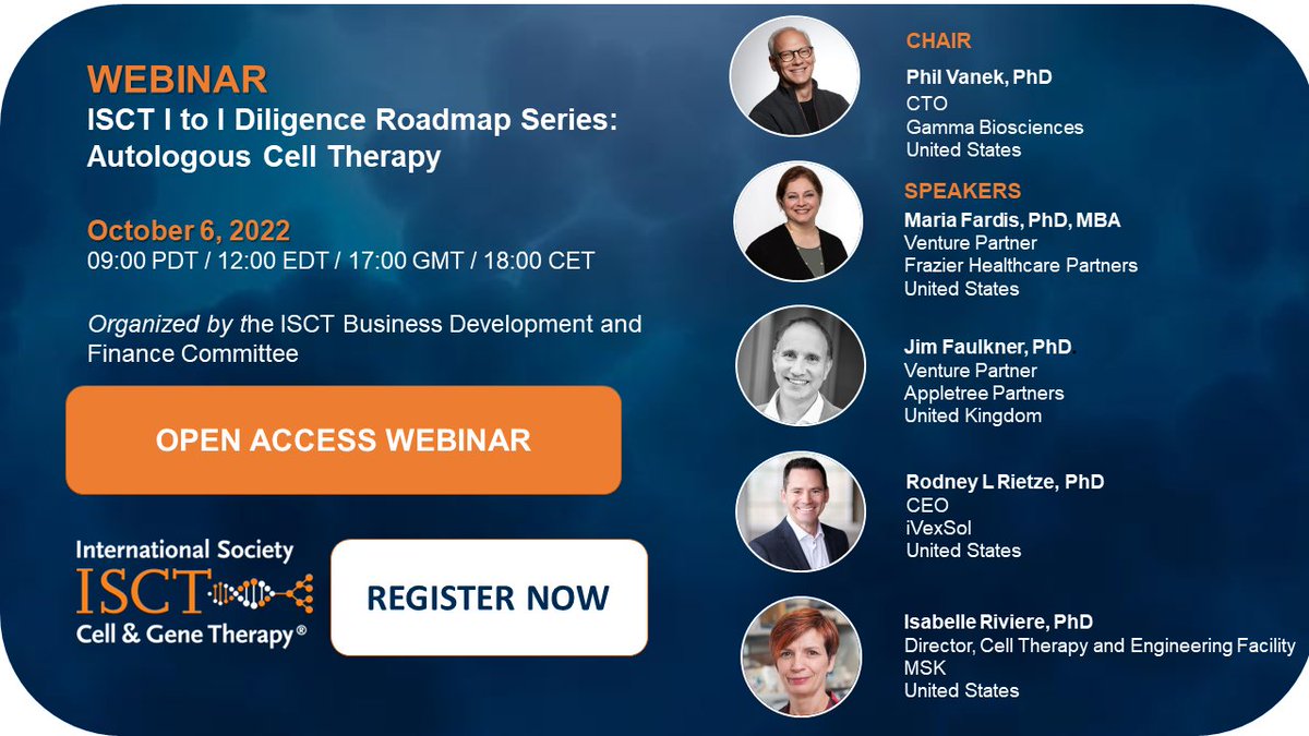 Investors have access to clinical &amp; market data but don’t always see the challenges of manufacturing autologous therapies. Hear industry experts discuss manufacturing due diligence and more in a webinar brought to you by <a href="/ISCT/">ISCT</a> on Oct. 6th.

Register here: bit.ly/3R4yG1g