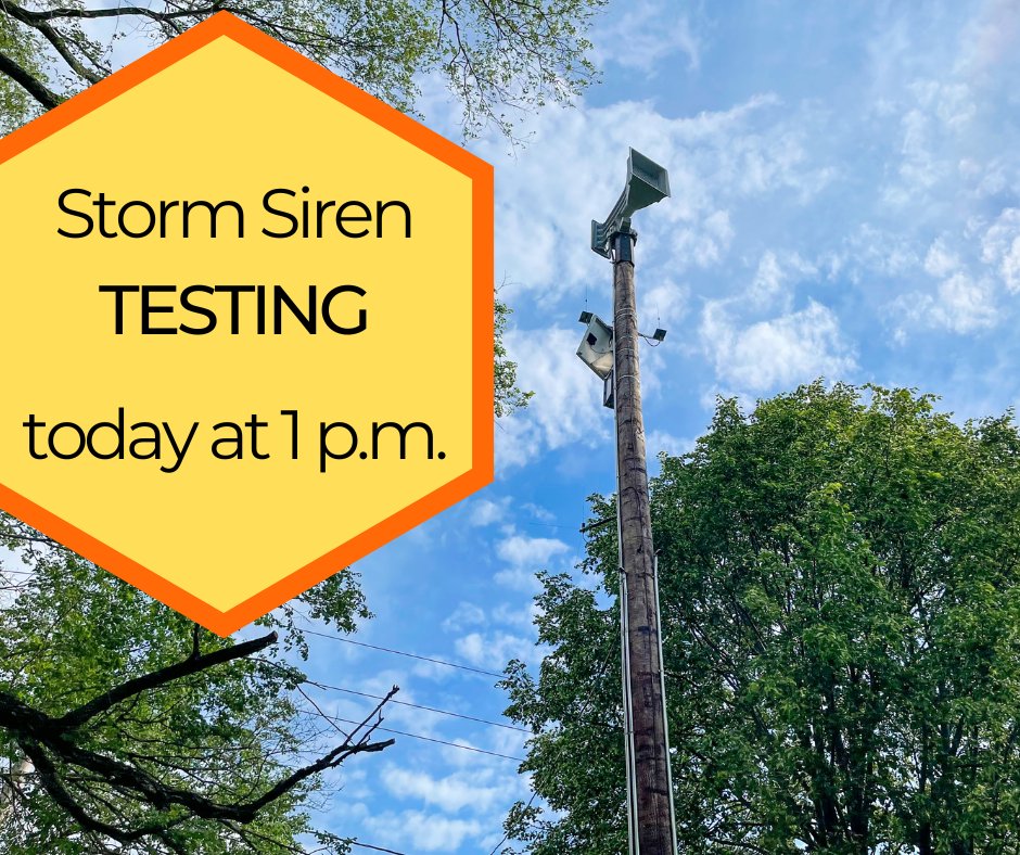 cityofjohnston's tweet photo. Today, at 1:00 p.m., all storm sirens within Johnston city limits will be tested. This is not a severe weather threat; it's only a test. #stormsirens #sirentesting https://t.co/yyFkQBmUzh