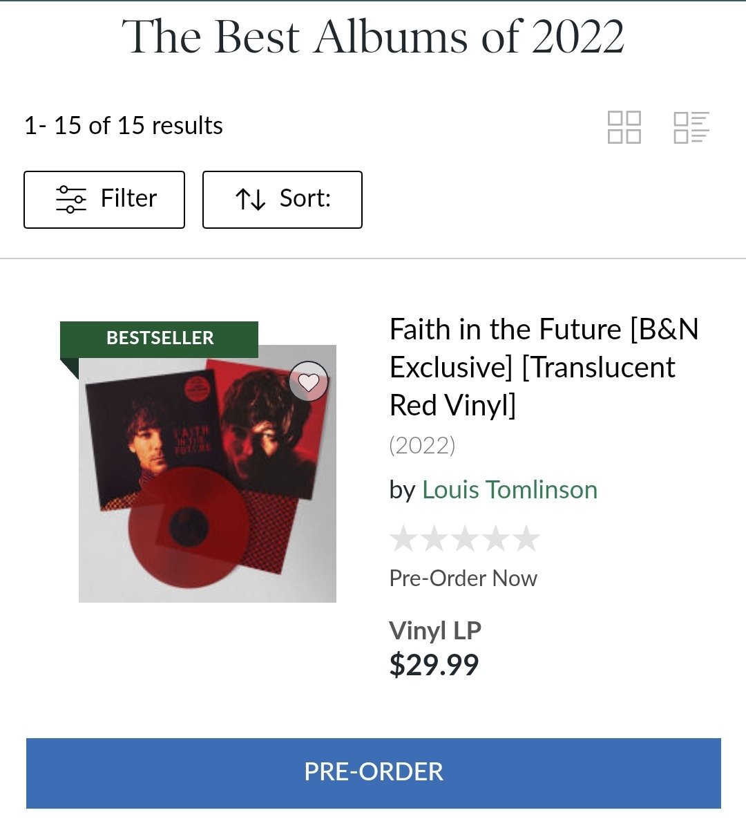 Louis Tomlinson Vynil Album -Walls