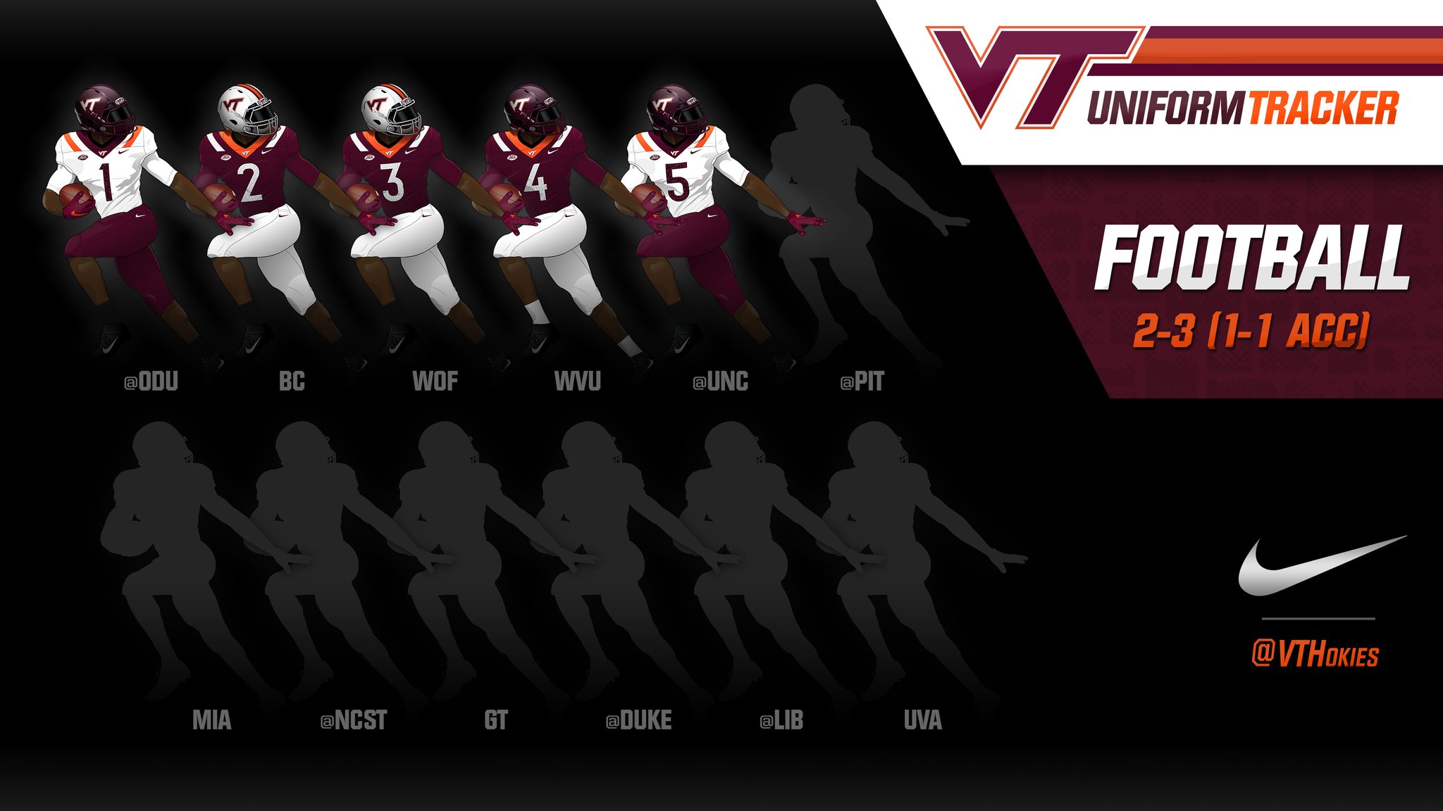 Virginia Tech Uniform Tracker on Twitter "The Game 5 combo for the