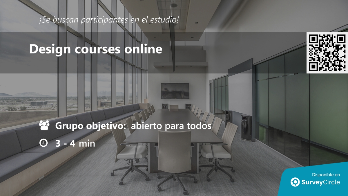 daily_research's tweet image. ¡Se buscan participantes para un estudio en línea!

Tema: &quot;Design courses online&quot; surveycircle.com/J3D6YK/ via @SurveyCircle

#ConsumerResearch #DesignCourses #DesignCoursesOnline #design #courses #encuesta #surveycircle