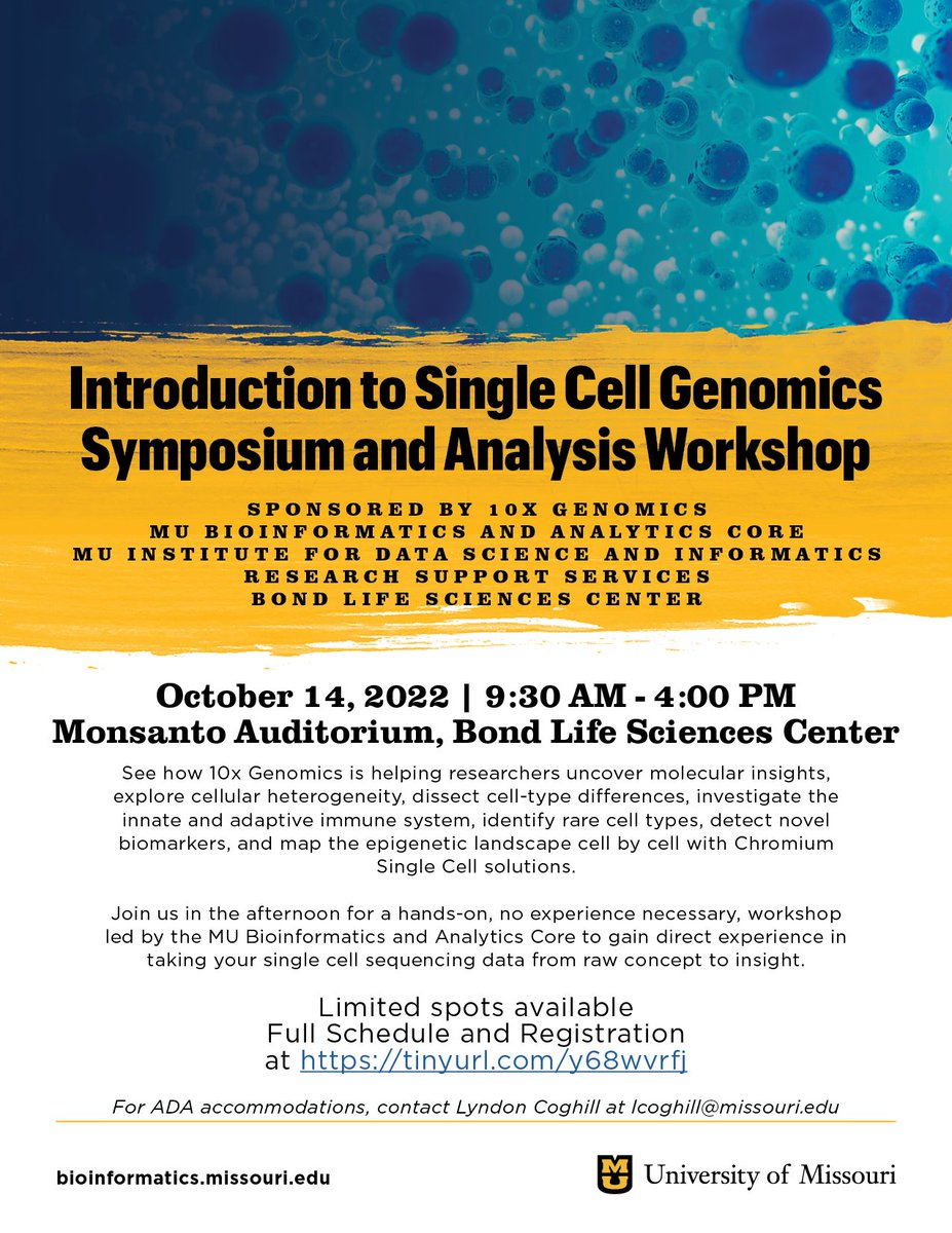 MU Bioinformatics and Analytics Core tweet media