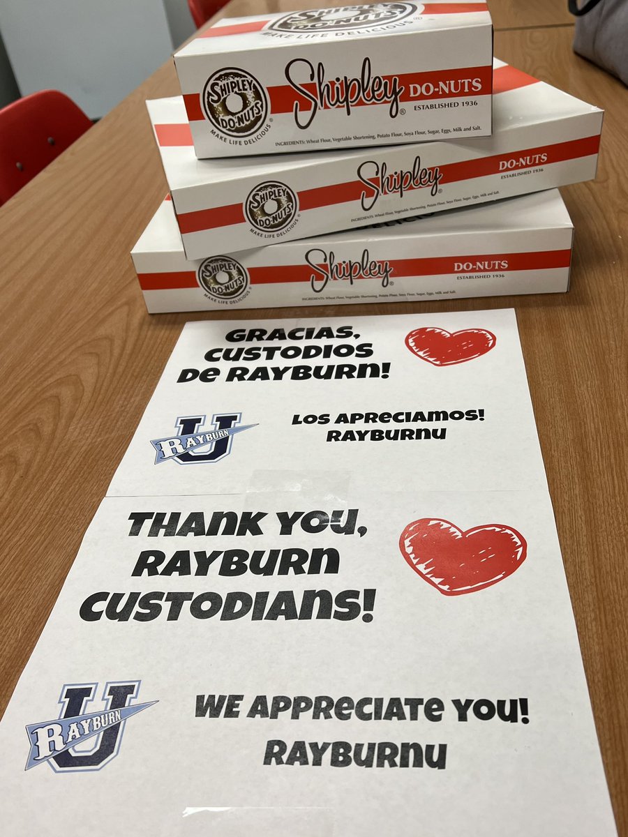 We❤️our custodians‼️ Rayburn custodians work so hard to keep our campus beautiful; they are the best‼️