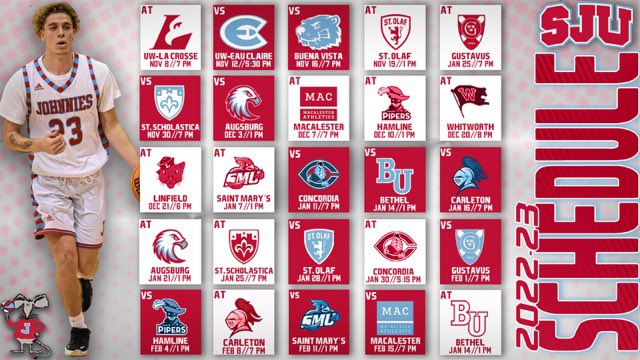 SJU Basketball on Twitter: "‼️𝟮𝟬𝟮𝟮-𝟮𝟯 𝗦𝗰𝗵𝗲𝗱𝘂𝗹𝗲‼️ Mark your calendars! #