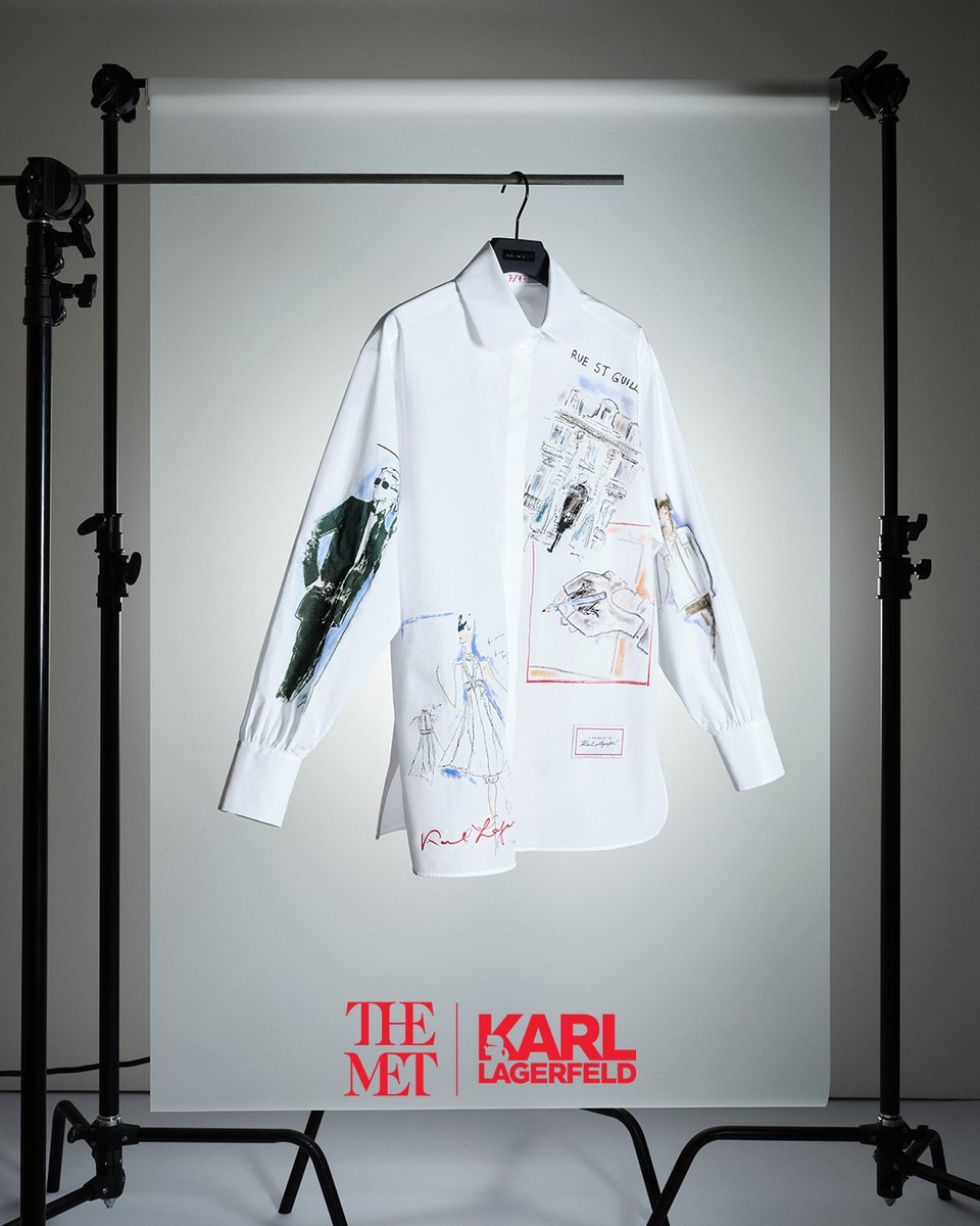 KARL LAGERFELD (@karllagerfeld) on Twitter photo To celebrate the <a href="/metmuseum/">The Metropolitan Museum of Art</a>'s news, KARL LAGERFELD introduces 77 exclusive editions of Karl’s iconic white shirt design. Each has been individually printed with his original sketches, and all sales proceeds will be donated to The Met. #MetKarlLagerfeld To celebrate the <a href="/metmuseum/">The Metropolitan Museum of Art</a>'s news, KARL LAGERFELD introduces 77 exclusive editions of Karl’s iconic white shirt design. Each has been individually printed with his original sketches, and all sales proceeds will be donated to The Met. #MetKarlLagerfeld