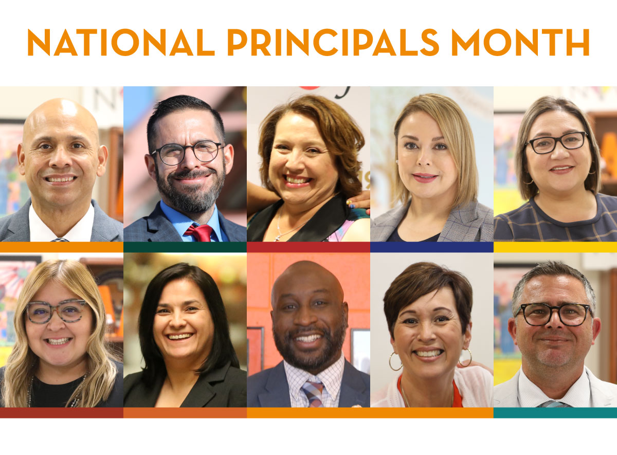 October is National Principals Month and in the #BestSmallDistrictinTexas we have the Best Principals! 

Thank you Mr. Alvarez, Mr. Flores, Ms. Alarcon, Dr. Lee, Ms. Montañez, Ms. Carrillo, Ms. Avila, Mr. Judge, Mr. Clarke and Ms. Clapsaddle for everything you do! #AAADistrict