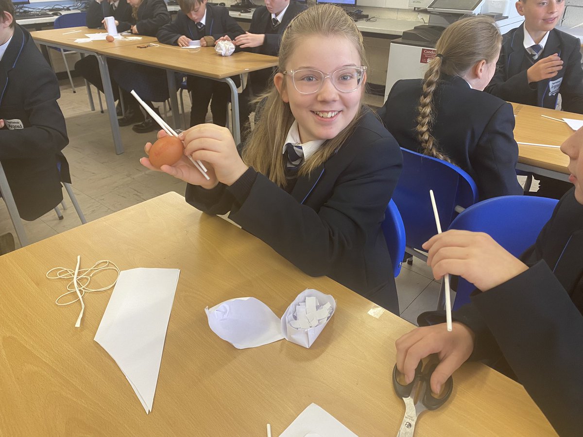 argoed_DT's tweet photo. Excellent day with year 7 today! Egg protector fun! #smashing #achieveday #succeedingtogether #buildingresilience https://t.co/FlENCyd2eh