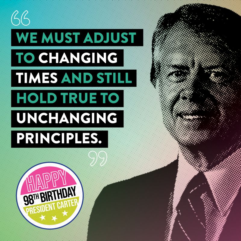 adstradata's tweet photo. President Jimmy Carter turned 98 on 10/1! We are proud to partner with The Carter Center on their fundraising efforts supporting their mission for peace. Go to https://t.co/LVqK9ptVwu to learn more &amp; share your birthday wishes with President Carter. #fundraising #TheCarterCenter https://t.co/USejvoLtnx