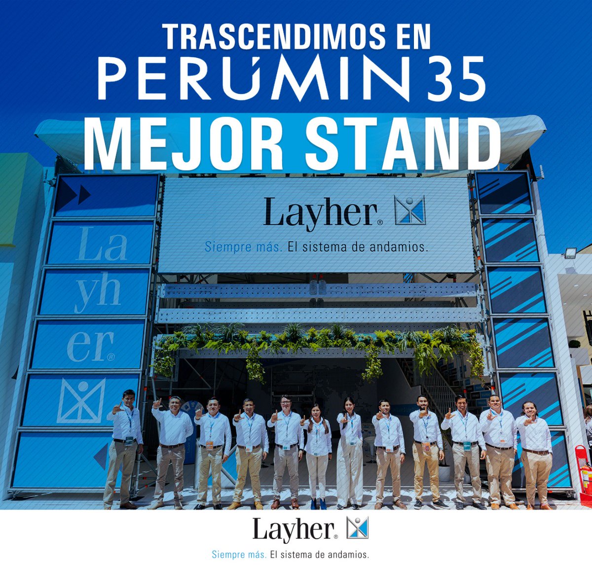 LayherPeru's tweet photo. 🥇¡Fuimos reconocidos por la comisión organizadora de #PERUMIN35 en la categoría #MejorStand Zona Exterior 1!👏 Felicitamos a nuestro equipo de #LayherPeru que hizo posible el gran Proyecto Perumin 35. 

👷🏼‍♂️👷🏻‍♀️ ¡Seguimos avanzando! #PoderLayher https://t.co/xRqlQUqA4T