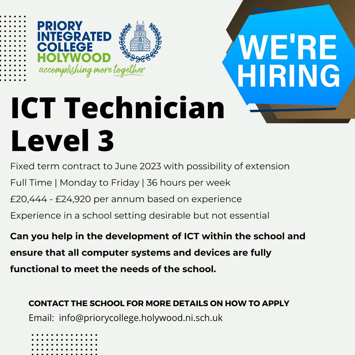 ICT TECHNICIAN WANTED