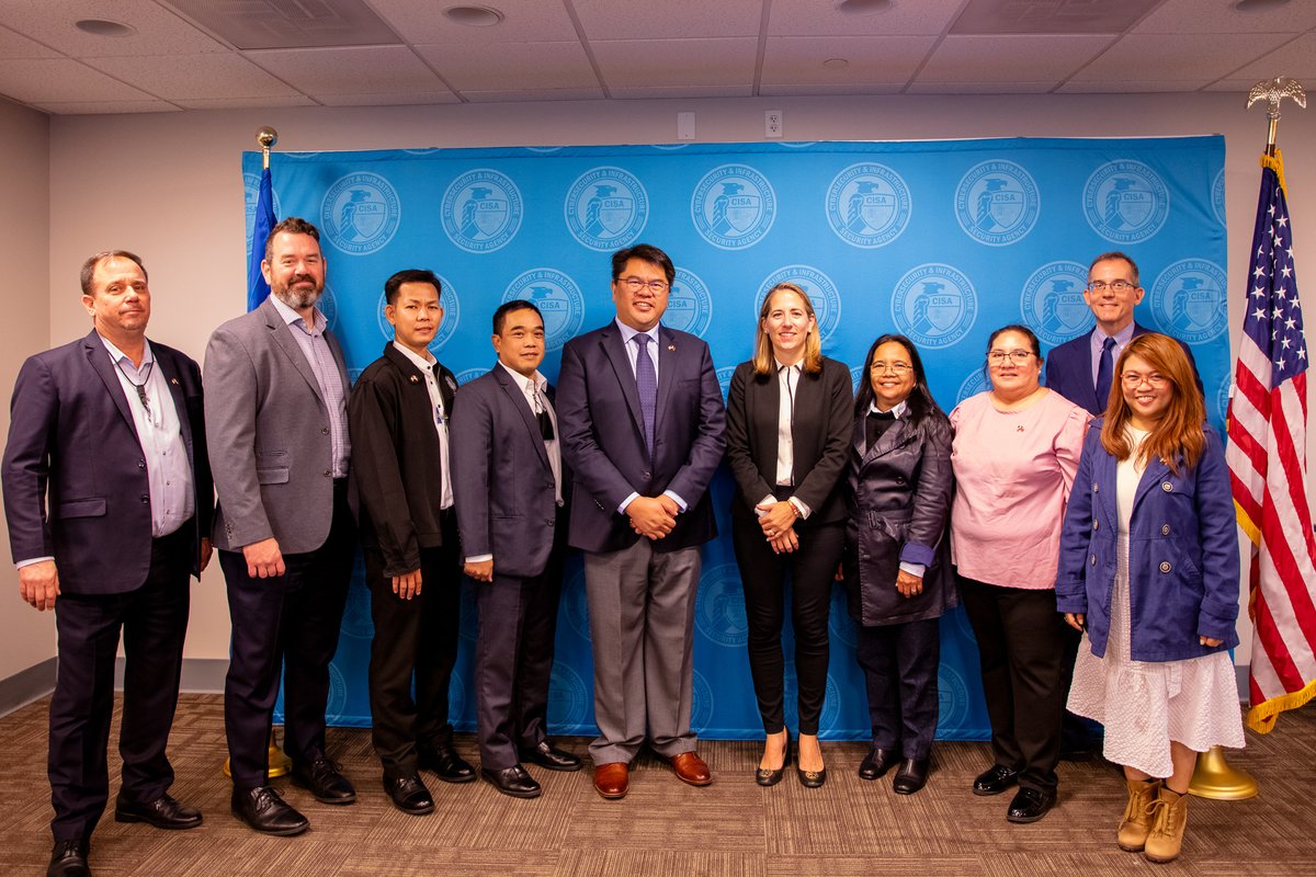 CISA Assistant Director Alaina Clark and Deputy Assistant Director Trent Frazier discussed issues of mutual interest with visiting critical infrastructure officials from the Philippines. #FriendsPartnersAllies #CISAGlobal