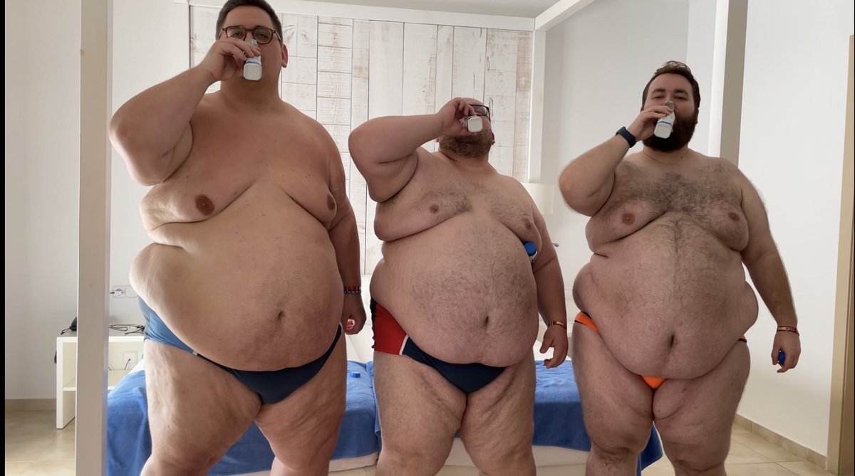 Just 3 super obese friends filling their bodies with more calories to turn into soft lard🥵 Video coming to our Patreons soon😳 <a href="/FattyBeardo/">FattyBeardo</a> <a href="/babelnimrod/">babelnimrod</a>