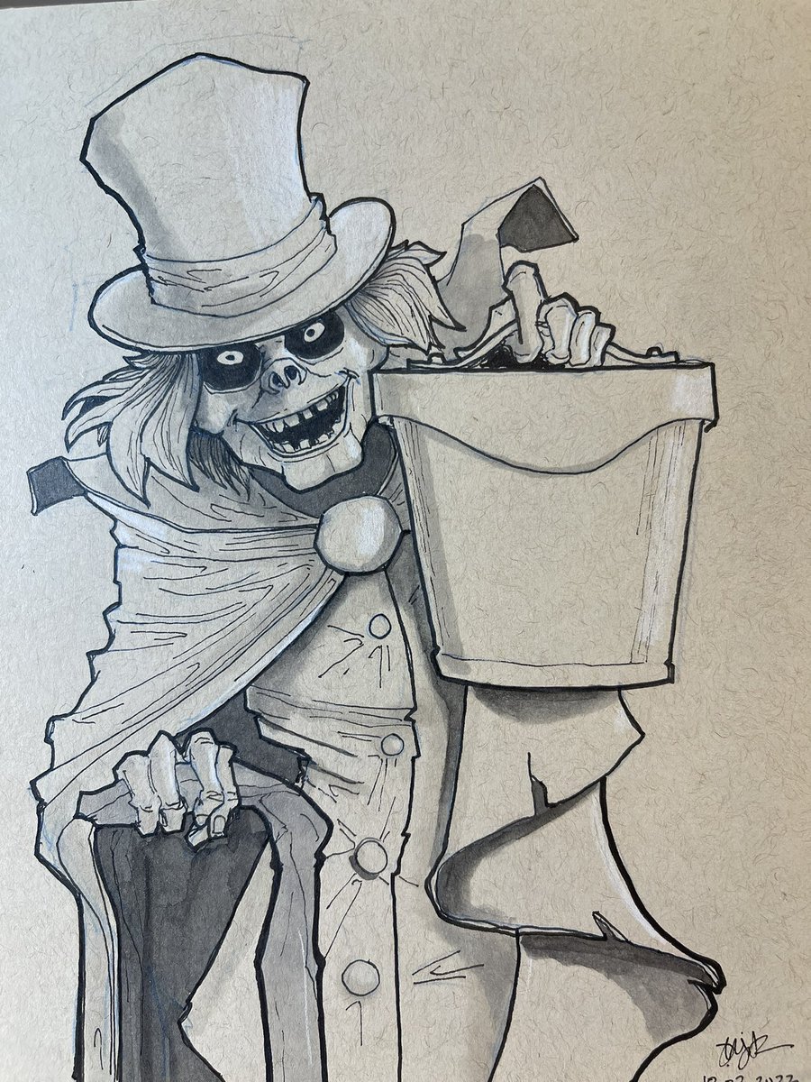 An #inktober #hatbox #ghost from the #Disney #hauntedmansion #sketch
.
.
.
.
.
#art #illustration #doodlebags #draw #drawing #sketch #nashville #nashvilleartist #halloween #creepy #spooky #scary #ink #inktober2022 #hatboxghost