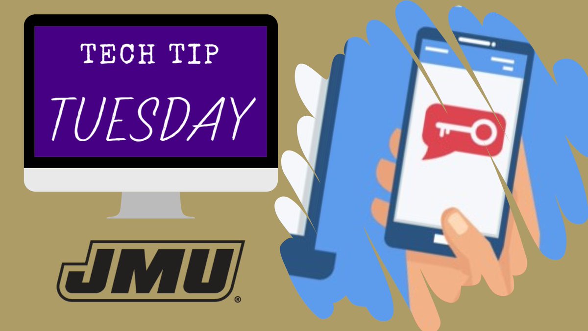JMU_IT's tweet photo. A strong password is great. Authenticating your log-ins with something you *have* is better (like Duo). Protect yourself today! Check out the list of sites that now offer this two-step approach: https://t.co/BnRK8EOe0h. #JMUTechTips #CybersecurityAwarenessMonth https://t.co/nEf8eJ5F0j