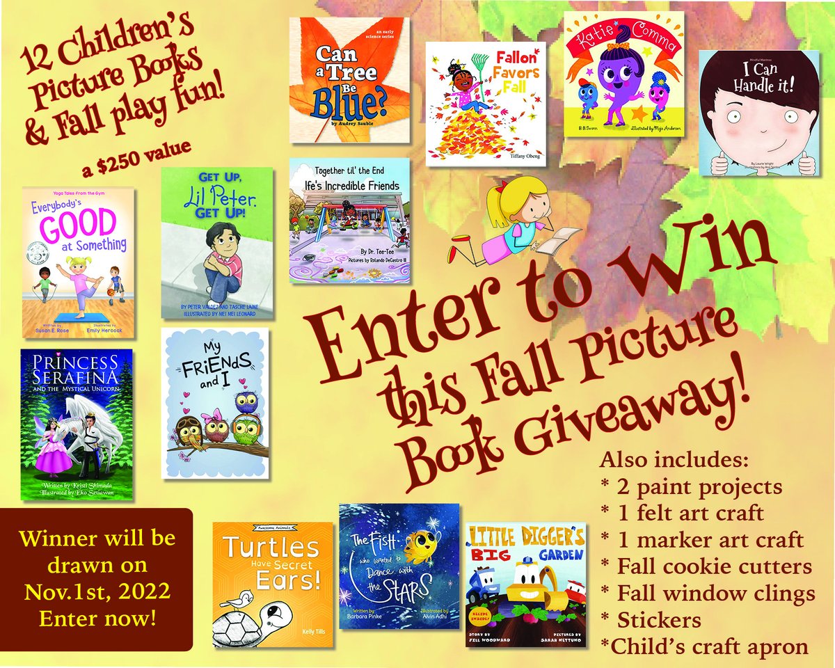 KYSAuthor's tweet image. Hello Everyone,
I'm excited for Princess Serafina and the Mystical Unicorn to be part of this wonderful giveaway. Enter to win. It's free! kingsumo.com/g/588lk9/fall-…
Disclaimer: This giveaway is not affiliated with Twitter or its affiliates.
#ChildrensBooks 
#freebooks 
#Giveaway