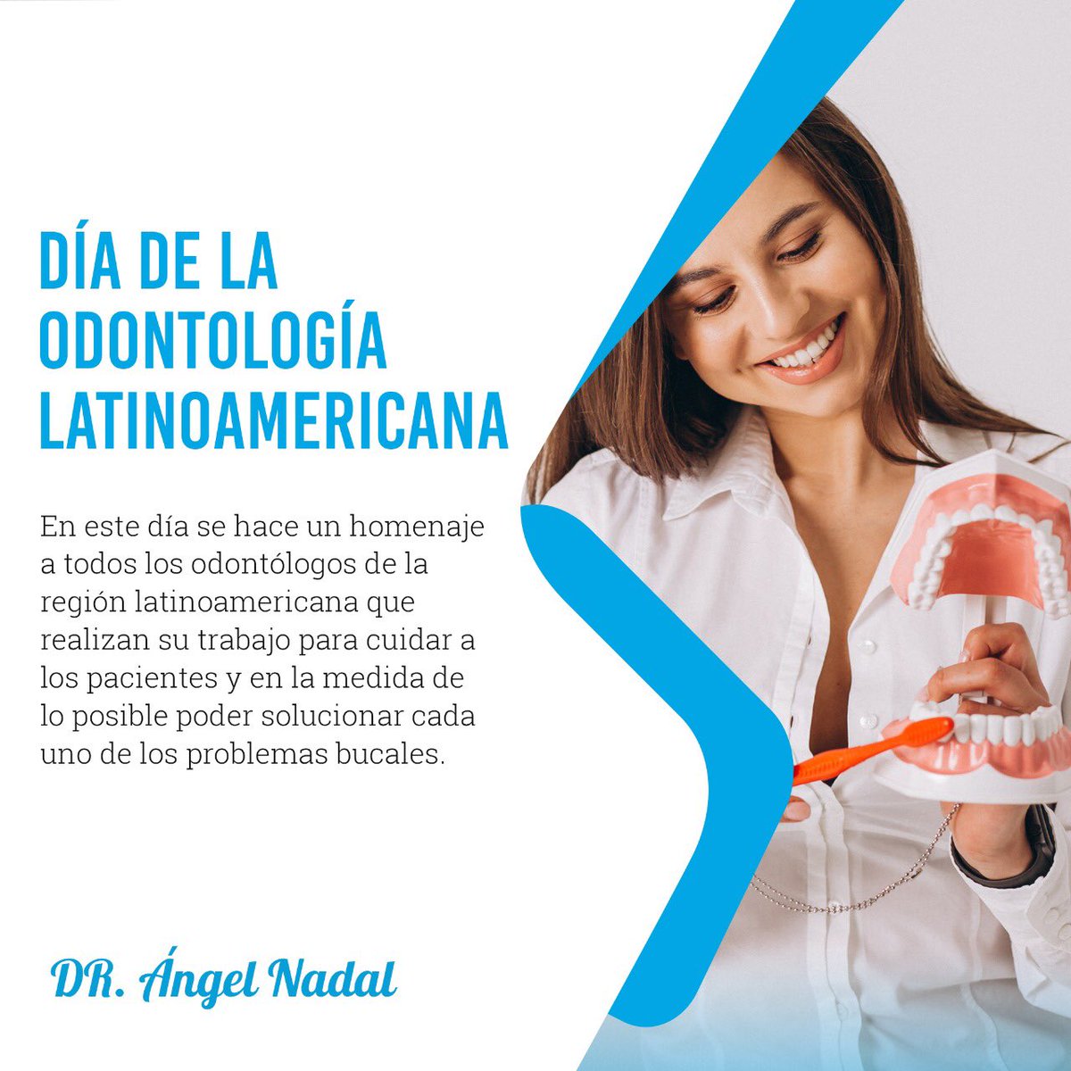AngelNadalPonc's tweet photo. Felicidades a todos los odontólogos de la región latinoamericana.

#DíaDelOdontólogo
#Latinoamerica
#ÁngelNadalPonce https://t.co/Fqh9CfiO6X