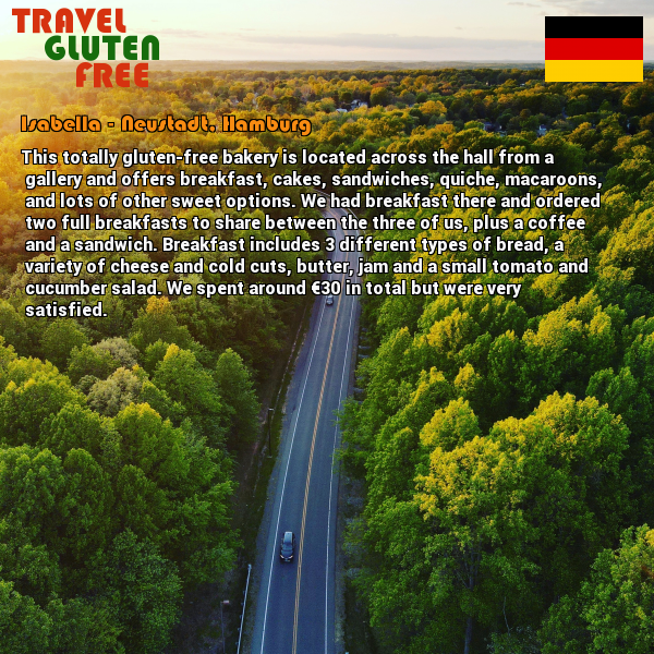It's time to share a random #GlutenFree review! Check out this review of Isabella and more at travelglutenfree.co.uk/Europe/Germany… 

#coeliac #glutenfreetravel #travelglutenfree #Germany #glutenfreeGermany