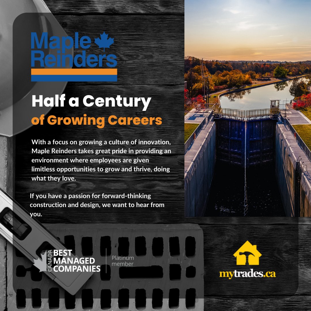 Enjoy a rewarding career with one of Canada's Best Managed Companies. To view our jobs, go to bit.ly/3SFae8k #jobs #construction #hiringnow #hiring #careers #skilledtrades #employment mytrades.ca