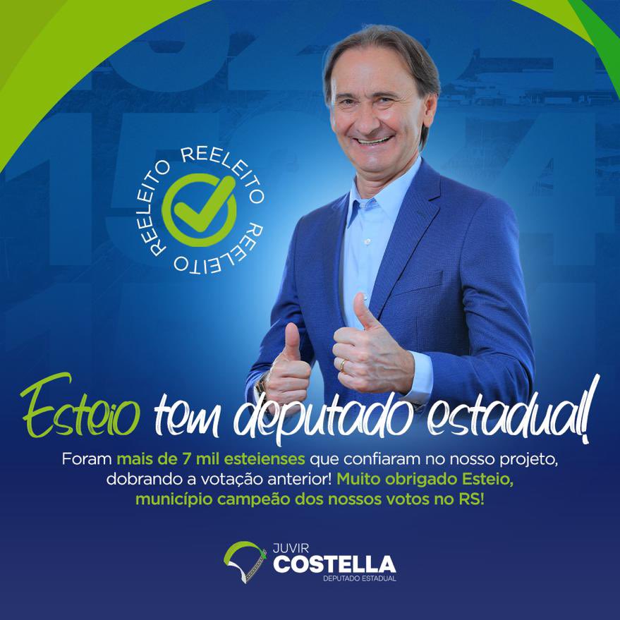 felipecostella's tweet image. Um OBRIGADO muito especial aqui
pra NOSSA GENTE, que acreditou no Deputado Estadual que é GENTE NOSSA. 
Minha gratidão pelos 7.145 votos que fizemos aqui na nossa cidade. 

#Esteio
