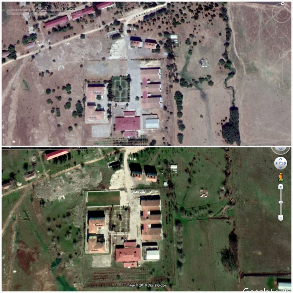 Ergani Borsa İstanbul Yatılı Bölge Ortaokulunun  farklı zamanlarda alınmış uydu görüntüleri..Dikilen 2000 'den fazla ağaç 🌲.."Yarın kıyametin kopacağını bilseniz dahi ,elinizdeki fidanı dikiniz "Hz.Muhammed(S.A.V.)
<a href="/ekin2107/">ebubekir ekin🇹🇷</a> 
<a href="/Murat4Kucukali/">Murat Küçükali</a> 
@a_karaaslan69