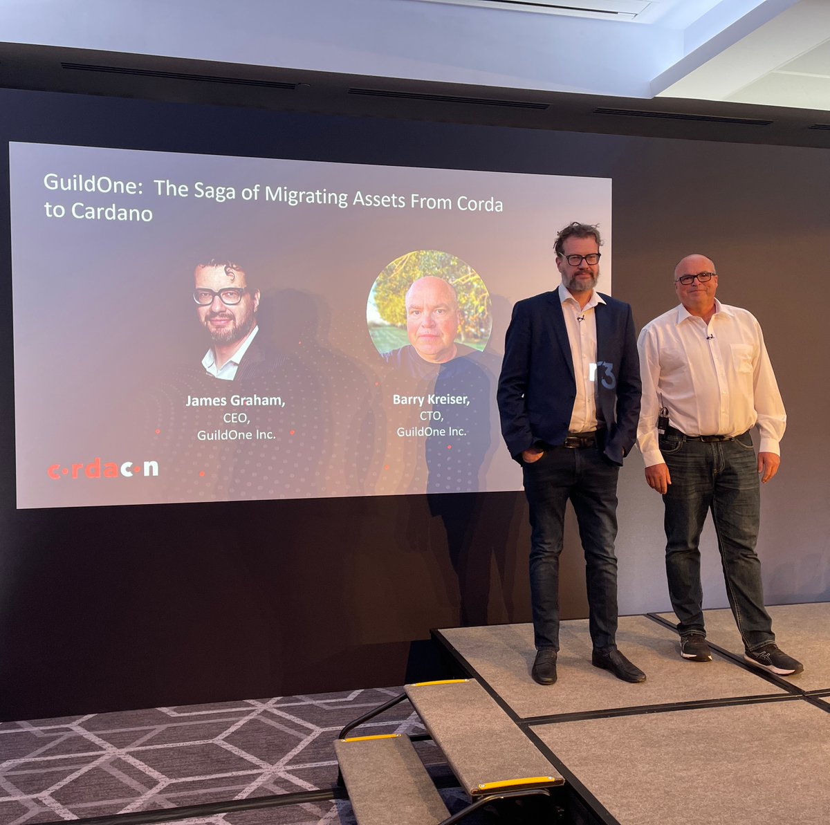 We were excited to connect with the <a href="/inside_r3/">R3</a> ecosystem and share our ESG and carbon #corda projects at #cordacon2022! Great job on stage <a href="/bloqafella/">James Graham</a> and <a href="/bkreiser/">Barry</a>.

@Blockchain_CBC #blockchain #sustainability <a href="/Cardano/">Cardano Community</a>