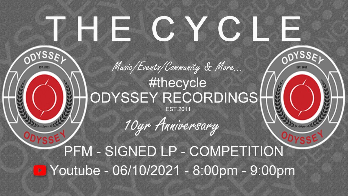PFM Signed Copy-Competition - THE CYCLE -  Youtube live 6th October - 8pm-9pm #thecyclelp #thecycle #drumandbass #vinyl