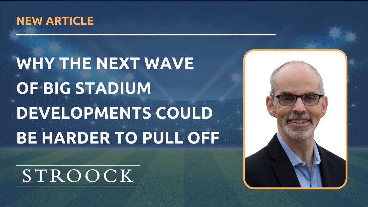 StroockRE's tweet photo. In a recent article for @Bisnow, #Stroock Real Estate Partner @mossroskowitz comments on the scrutiny, price negotiations and rising risks as more professional sports teams look to upgrade or develop new stadiums.
Read More 👉 https://t.co/mvVn6qmr6p
#realestate #development https://t.co/Vrhushwv05