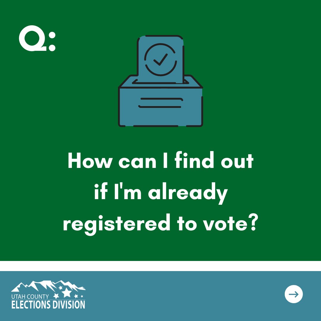 Utah County Elections on Twitter "Are you registered to vote? Don't