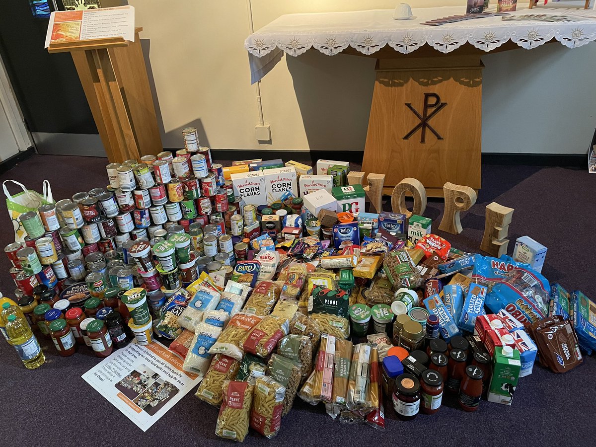 Our chapel is filling up with food donated by our wonderful school community. Deadline is this Friday, please spare what you can to help those in need <a href="/ASCC___/">RE&Chaplaincy</a> @allsaintsccduk #harvest2022 #ThankYou 💗