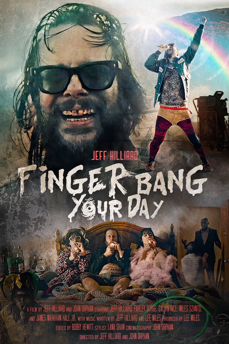 New Film Poster by <a href="/joeydangermusic/">Joey Danger</a> 
Finger Bang Your Day
Directed by: Jeff Hilliard &amp; John Orphan 
Starring: Jeff Hilliard, Farley Burge, Caliyn Rice, Miles Szanto, &amp; James Markham Hall Jr.
Director of Photography: John Orphan
Music Produced by: Lee Miles
Edited by: Bobby Hewitt