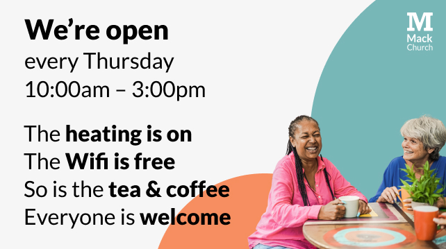 Starting this week, we're opening our doors on Thursdays and everyone is welcome. 

Its a place to meet old and new friends, have a chat, share a drink and help each other get through this winter together.

#Roath #Cardiff #Community