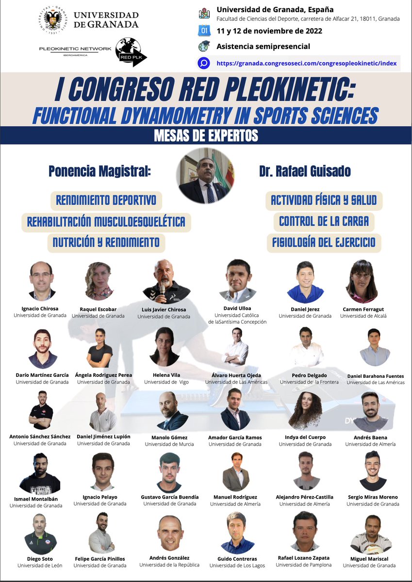 Red Pleokinetic 🇪🇸🇨🇱🇨🇴🇺🇾🇧🇷🇦🇷🇲🇽 (@red_pleokinetic) on Twitter photo 🔥Ya tenemos ponentes y mesa de expertos confirmados para nuestro congreso del 11 y 12 de noviembre en la UGR.
Inscripciones: granada.congresoseci.com/congresopleoki…
@Angelitaro91 <a href="/deemege/">Dario Martinez</a> <a href="/NachoPelayoT/">Nacho Pelayo Tejo</a> <a href="/_GBuendia/">Gustavo García Buendía</a> <a href="/FeGarPi/">Felipe García-Pinillos</a> <a href="/andres_gonz_UY/">Andrés González</a> <a href="/kinecontreras20/">Guido Edgardo Contreras Díaz</a> <a href="/Sergio_Miras/">Sergio Miras-Moreno</a> 🔥Ya tenemos ponentes y mesa de expertos confirmados para nuestro congreso del 11 y 12 de noviembre en la UGR.
Inscripciones: granada.congresoseci.com/congresopleoki…
@Angelitaro91 <a href="/deemege/">Dario Martinez</a> <a href="/NachoPelayoT/">Nacho Pelayo Tejo</a> <a href="/_GBuendia/">Gustavo García Buendía</a> <a href="/FeGarPi/">Felipe García-Pinillos</a> <a href="/andres_gonz_UY/">Andrés González</a> <a href="/kinecontreras20/">Guido Edgardo Contreras Díaz</a> <a href="/Sergio_Miras/">Sergio Miras-Moreno</a>