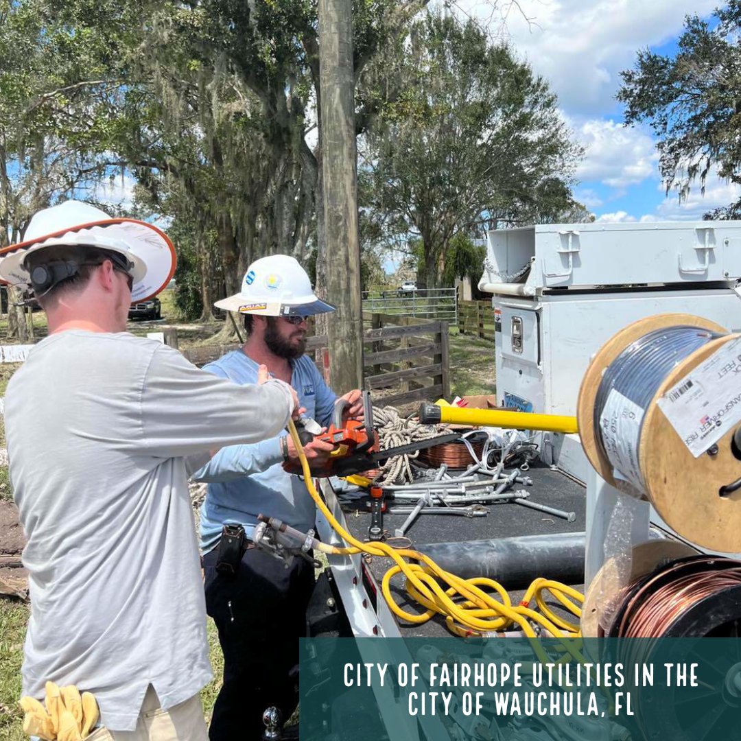 AMEA_Alabama's tweet photo. AMEA has 4 Member utilities who sent crews to Florida, including Dothan Utilities, City of Fairhope, Opelika Power Services &amp; Riviera Utilities, Foley to assist in power restoration efforts in the aftermath of #HurricaneIan. Job well done to these crews!

#CommunityPowered https://t.co/m8sJRCt7uN