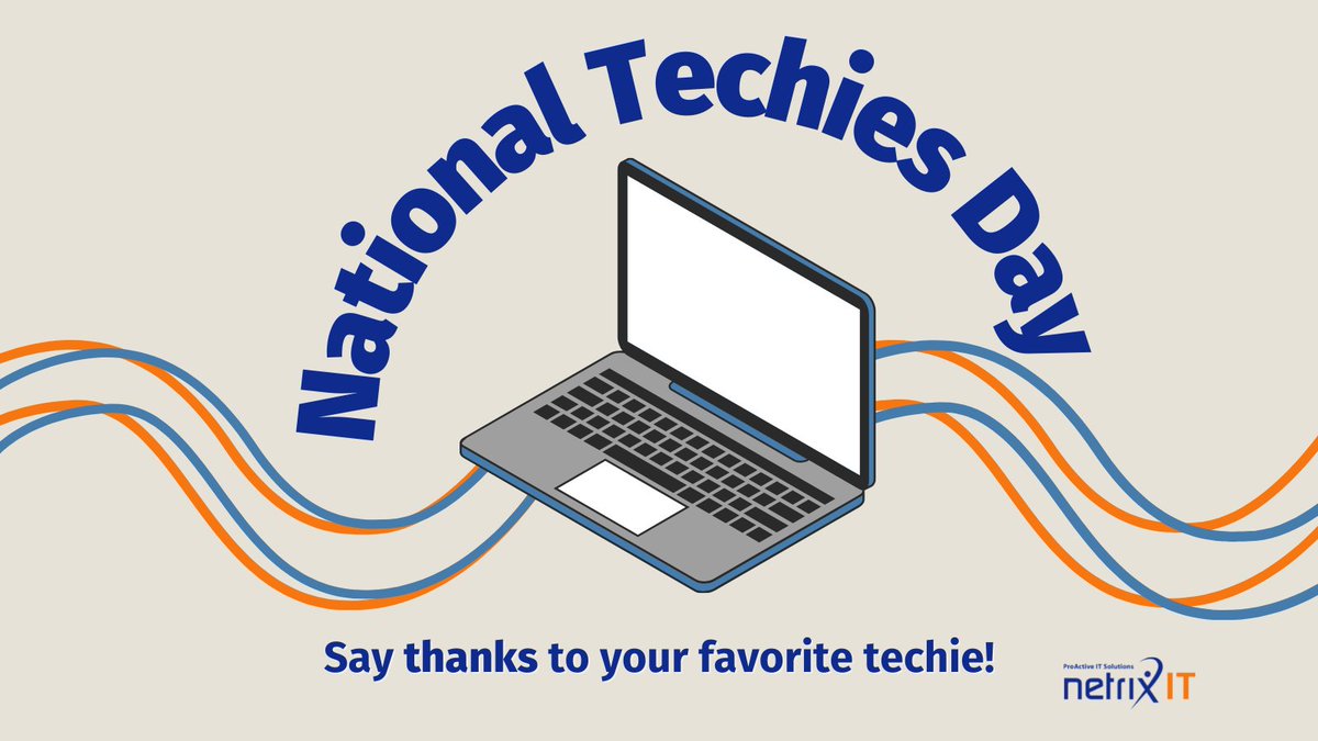 THANK A TECH! In celebration of National Techies Day, and the start of Cybersecurity Awareness Month, we thank the talented folks on our team for everything they do to keep our technology working and our data safe!