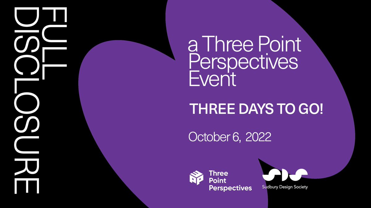 Three days until 3PP! 

3PP Full Disclosure is your chance to see how designers deal with creativity, risks and red tape. Register to watch the conference live on October. lnkd.in/gNFYXqSC #3PP #designthinking
